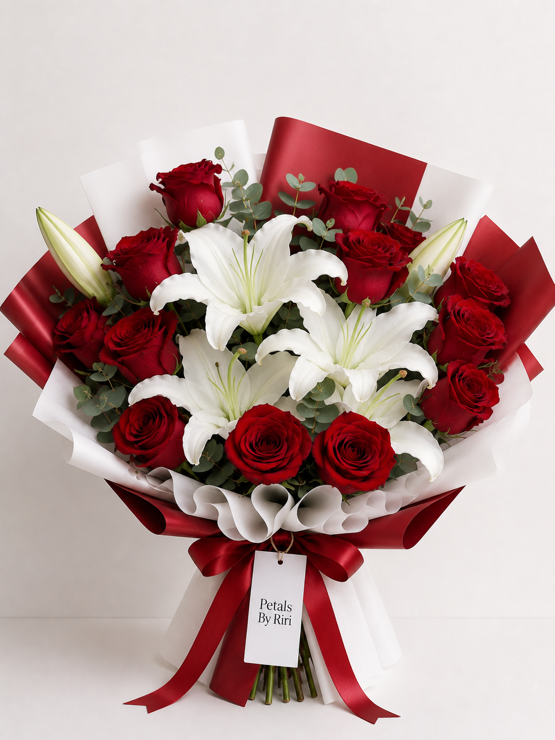 Lily in Red luxury red lily bouquet – Petals by Riri Dubai
