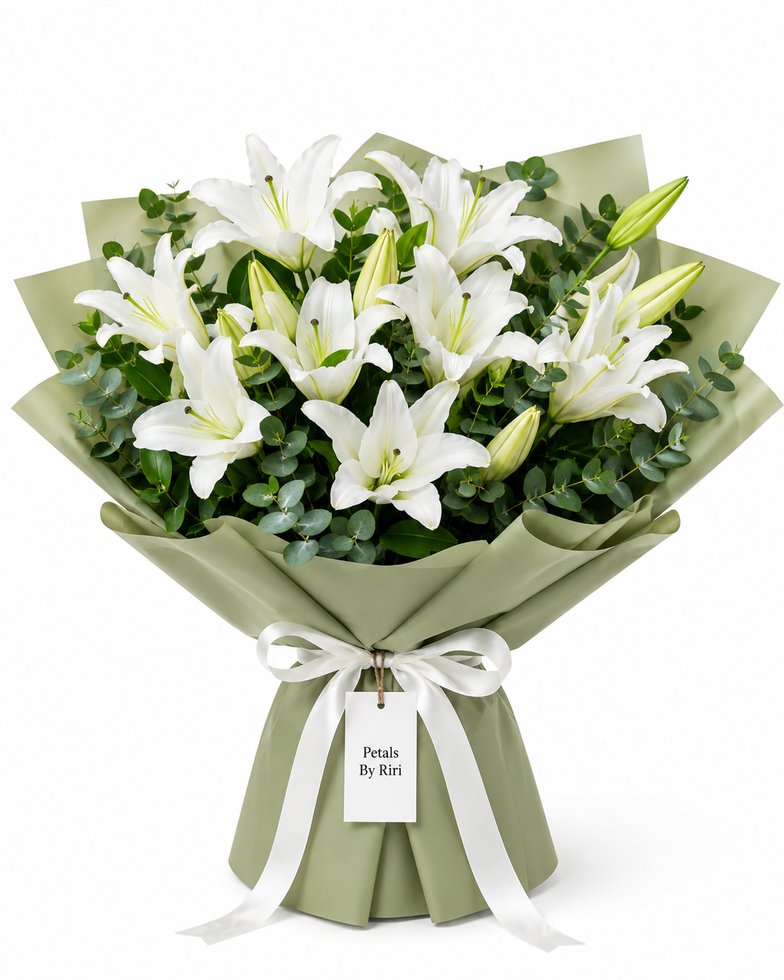 Lily In The House luxury white lily bouquet – Petals by Riri Dubai