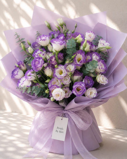 Purple Amour luxury purple floral bouquet – Petals by Riri Dubai