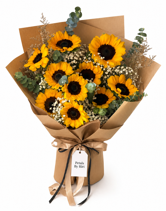 My Sunshine luxury sunflower and yellow floral bouquet – Petals by Riri Dubai