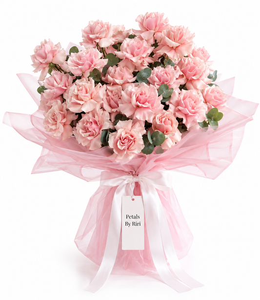 Rosé Dream luxury pink rose bouquet – Petals by Riri Dubai